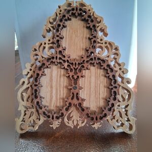 Wood Fretware Tripple Picture Frame